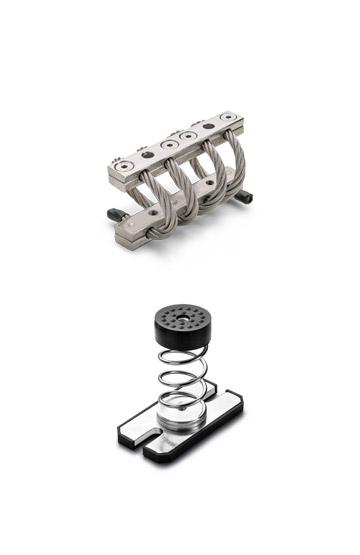 Spring mounts and wire rope isolators